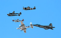 Heritage Flight B-25, P-38, P-47, P-51, F-22